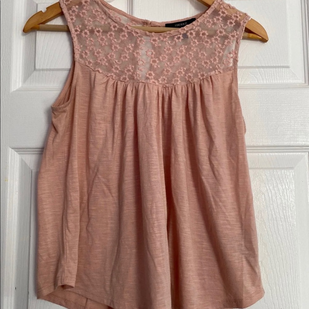 Pink lace shirt